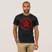 Pentacle rood en zwart t-shirt (Voorkant volledig)