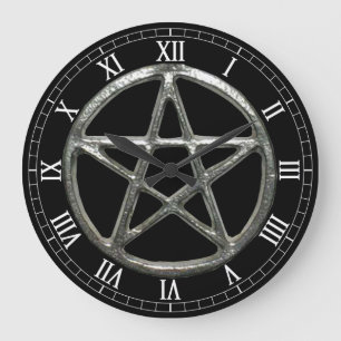Pentacle Round Roman Numeraalklok Grote Klok