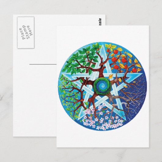 pentacle-seizoenen briefkaart (Voorkant / Achterkant)