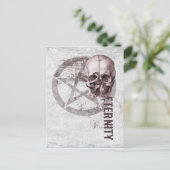 Pentacle Skull Briefkaart (Staand voorkant)