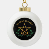Pentacle Star Witchy Keramische Bal Ornament (Voorkant)