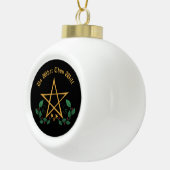 Pentacle Star Witchy Keramische Bal Ornament (Rechts)