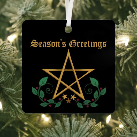 Pentacle Star Witchy-Ornament Metalen Ornament (Insitu)