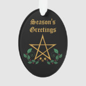 Pentacle Star Witchy-Ornament Ornament (achterkant)