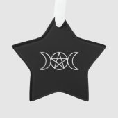 Pentacle Triple Moon Godin Ornament (achterkant)
