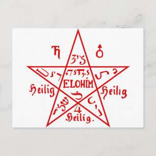 Pentacle uit het Zesde Boek van Mozes Briefkaart