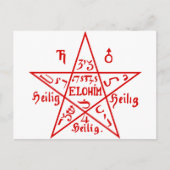 Pentacle uit het Zesde Boek van Mozes Briefkaart (Voorkant)
