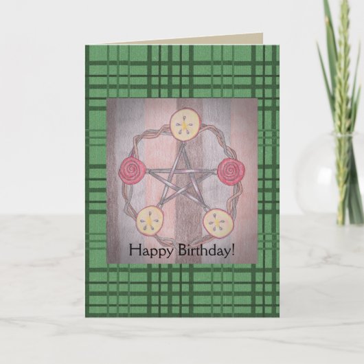 Pentacle van de Plak van Apple de Groene Plaid van Kaart (Voorkant)