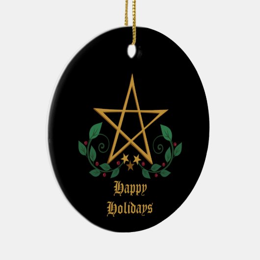 Pentacle Witchy Keramisch Ornament (Rechts)