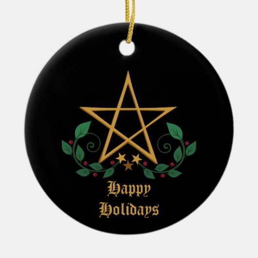 Pentacle Witchy Keramisch Ornament (Voorkant)