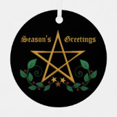 Pentacle Witchy-Ornament Metalen Ornament (Voorkant)