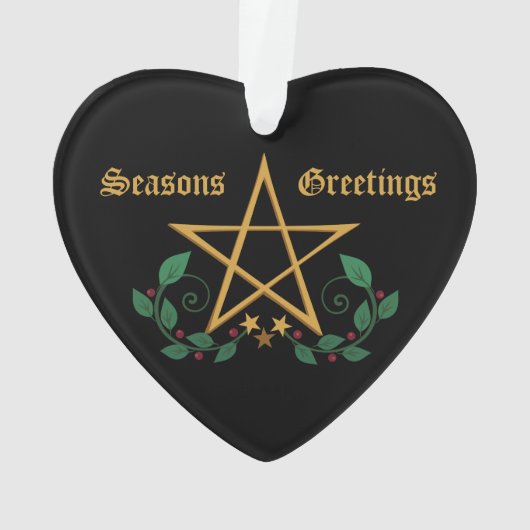 Pentacle Witchy Wicca Ornament (achterkant)