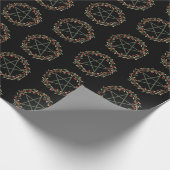 Pentacle Yule Winter Solstice Pagan Wrapping Paper Cadeaupapier (Hoek)