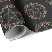 Pentacle Yule Winter Solstice Pagan Wrapping Paper Cadeaupapier (Rol Hoek)