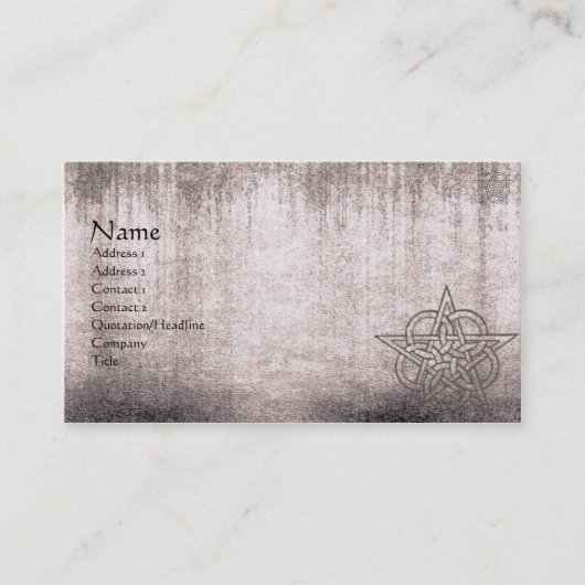 Pentacles Pagan grunge Visitekaartje (Voorkant)