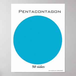 Pentacontagon Poster van veelhoek