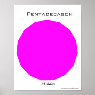 Pentadecagon-Poster van veelhoek Poster