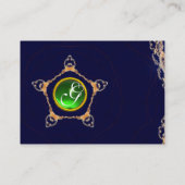 PENTAGON Monogram emerald green, blauw Visitekaartje (Achterkant)