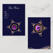 PENTAGON Monogram Paars Amethyst, blauw Visitekaartje (Voorkant / Achterkant)