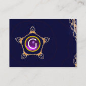 PENTAGON Monogram Paars Amethyst, blauw Visitekaartje (Achterkant)