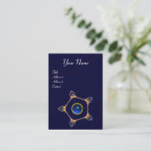 PENTAGON Monogram sapphire, blue Visitekaartje (Staand voorkant)