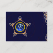 PENTAGON Monogram sapphire, blue Visitekaartje (Achterkant)