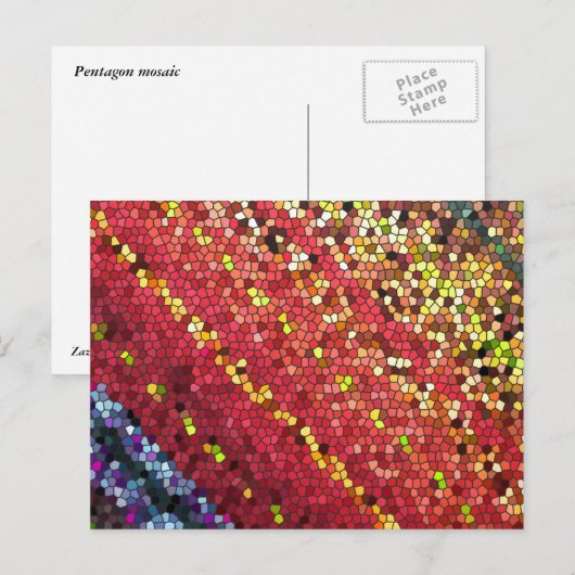 Pentagon Mosaic Briefkaart (Voorkant / Achterkant)