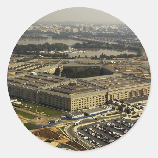 Pentagon Ronde Sticker (Voorkant)