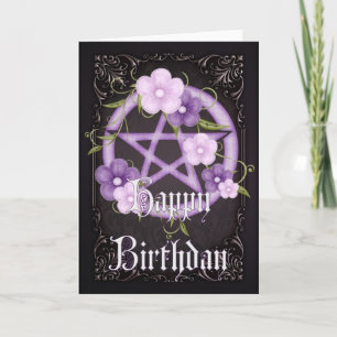 Pentagram 5 Wicca Happy Birthday Wenskaart Kaart