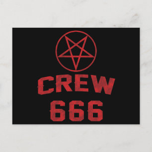 Pentagram 666-bemanning briefkaart