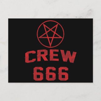 Pentagram 666-bemanning briefkaart