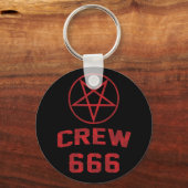 Pentagram 666-bemanning sleutelhanger (Voorkant)