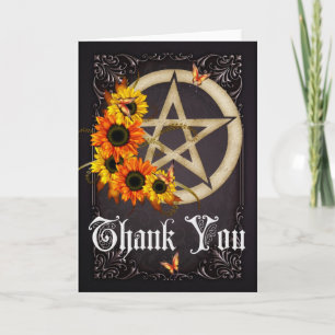Pentagram 9 wicca Dank u Wenskaart Bedankkaart