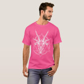 Pentagram Baphomet Satanist Goat T-shirt (Voorkant volledig)