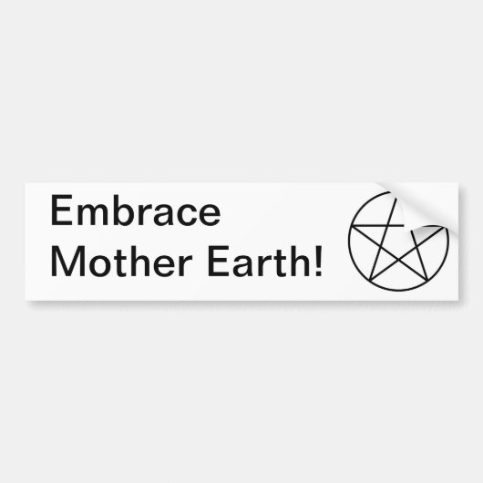 Pentagram binnen cirkel bumpersticker (Voorkant)