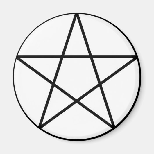 Pentagram binnen cirkel magneet (Voorkant)
