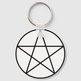 Pentagram binnen cirkel sleutelhanger