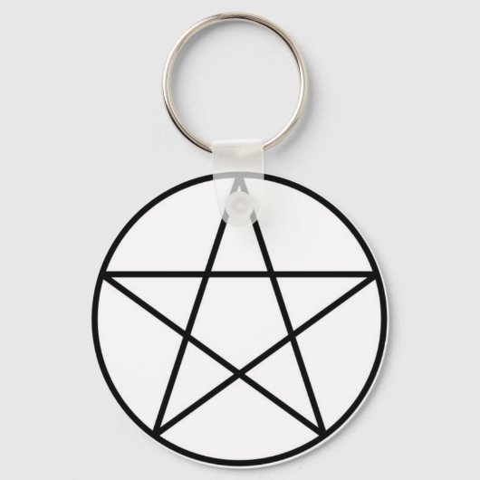 Pentagram binnen cirkel sleutelhanger (Voorkant)