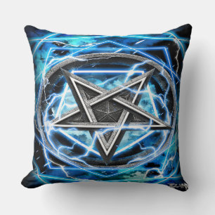 Pentagram blikseminslag kussen