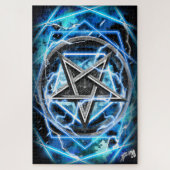 Pentagram blikseminslag legpuzzel (Verticaal)