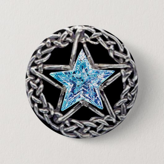 Pentagram Crystal Star Button (Voorkant)