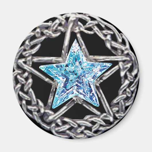 Pentagram Crystal Star Magneet (Voorkant)