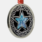Pentagram Crystal Star-Ornament Metalen Ornament (Rechts)