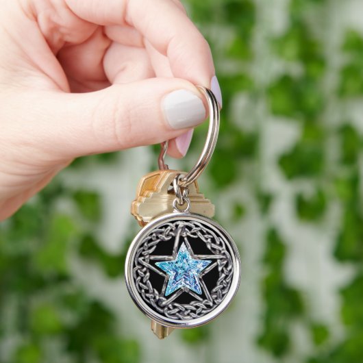 Pentagram Crystal Star-Sleutelhanger Sleutelhanger (Hand)