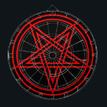 Pentagram Dartbord<br><div class="desc">Het vijfpuntige pentakel of pentagram is sinds de oudheid een magisch symbool.  De planeet Venus komt in de verbinding met de aarde terecht in een terugkerende cyclus van vijf punten rond haar orbitale pad,  die,  wanneer zij na elkaar wordt uitgezet,  een pentagram vormt.</div>