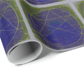 pentagram donkere magische cirkel ritueel cadeaupapier (Rol Hoek)