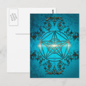Pentagram, een magisch symbool. briefkaart (Voorkant / Achterkant)