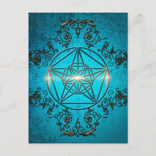 Pentagram, een magisch symbool. briefkaart (Voorkant)