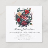 Pentagram en Red Roses Square Visitekaartje