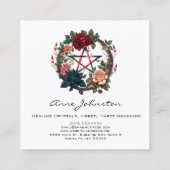 Pentagram en Rozen Square Visitekaartje (Achterkant)